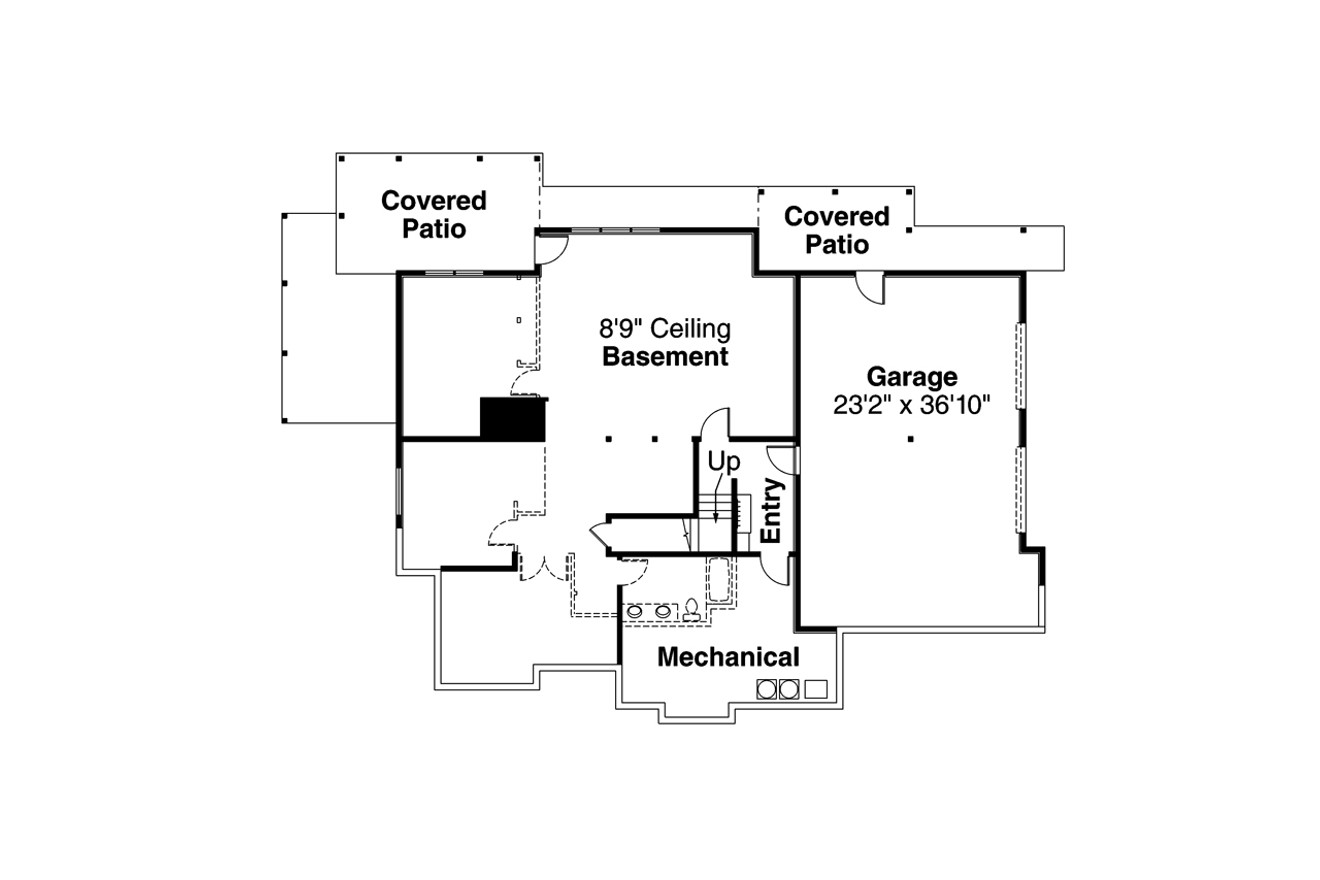 Secondary Image - Ranch House Plan - Estes Park 31-146 - Basement Floor Plan 