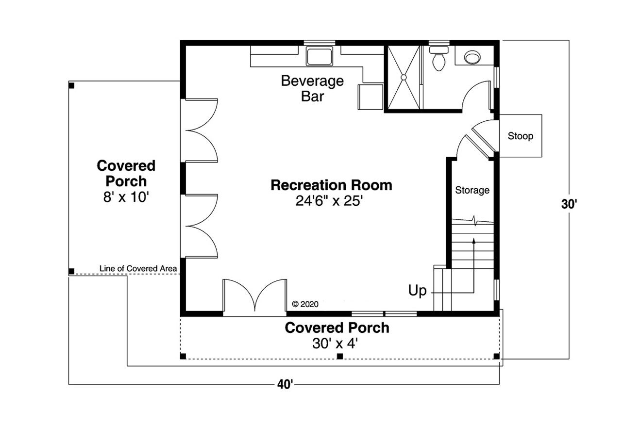 Cottage House Plan - Bayberry Cottage 31-248 - 1st Floor Plan 