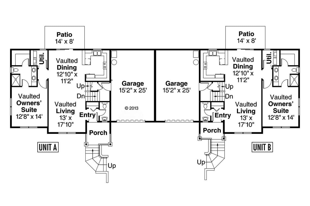 Craftsman House Plan - Vancouver 60-031 - 1st Floor Plan 