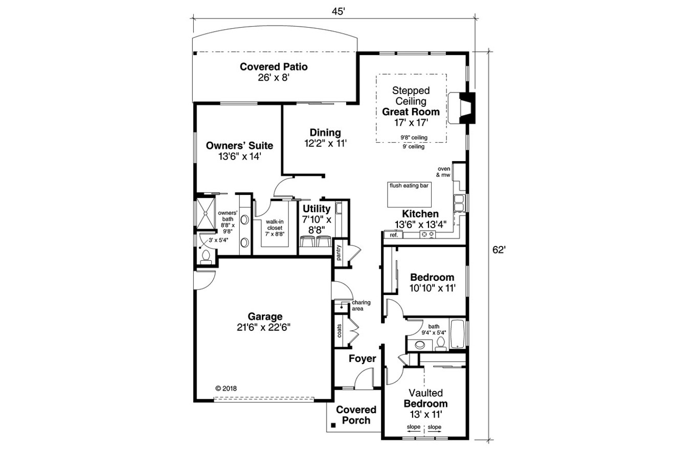 Contemporary House Plan - Peyette 31-215 - 1st Floor Plan 