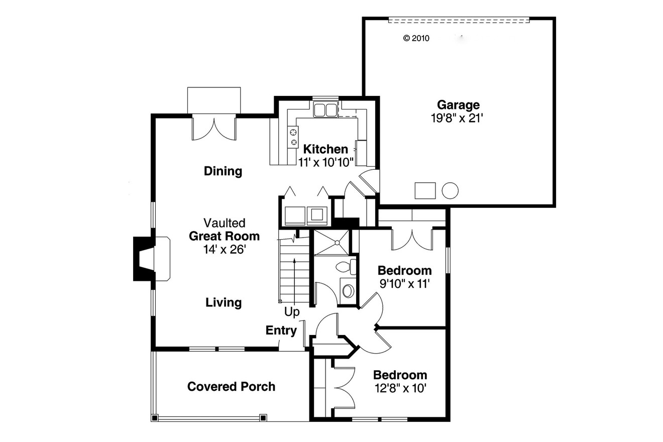 Country House Plan - Lockhart 30-104 - 1st Floor Plan 