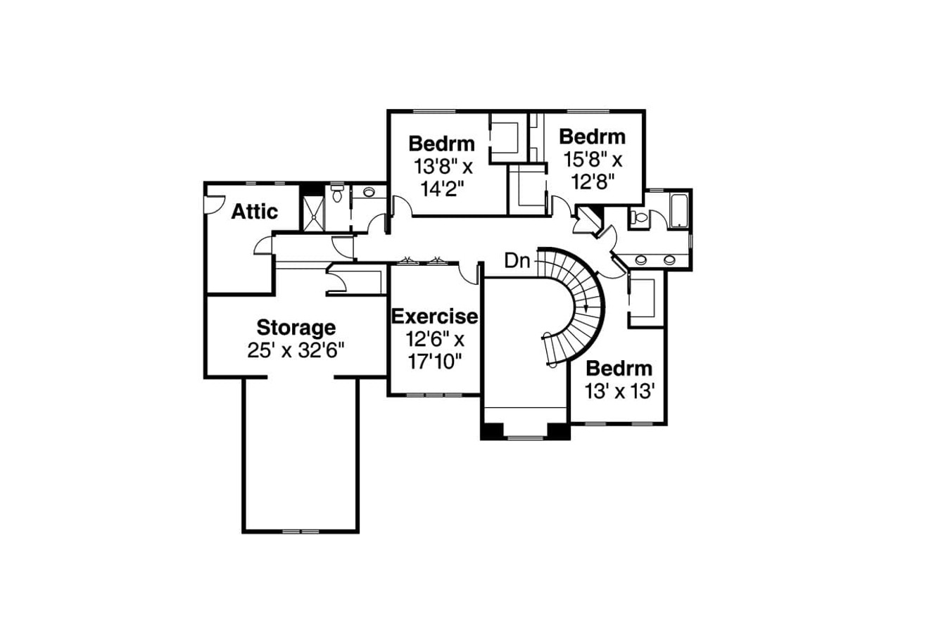 Secondary Image - European House Plan - Avalon 30-306 - 2nd Floor Plan 