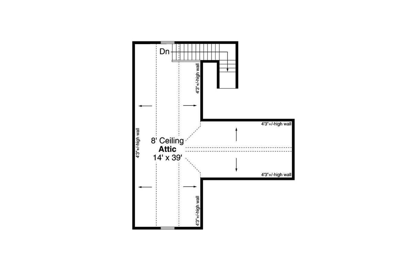 Secondary Image - Traditional House Plan - Garage 20-351 - 2nd Floor Plan 