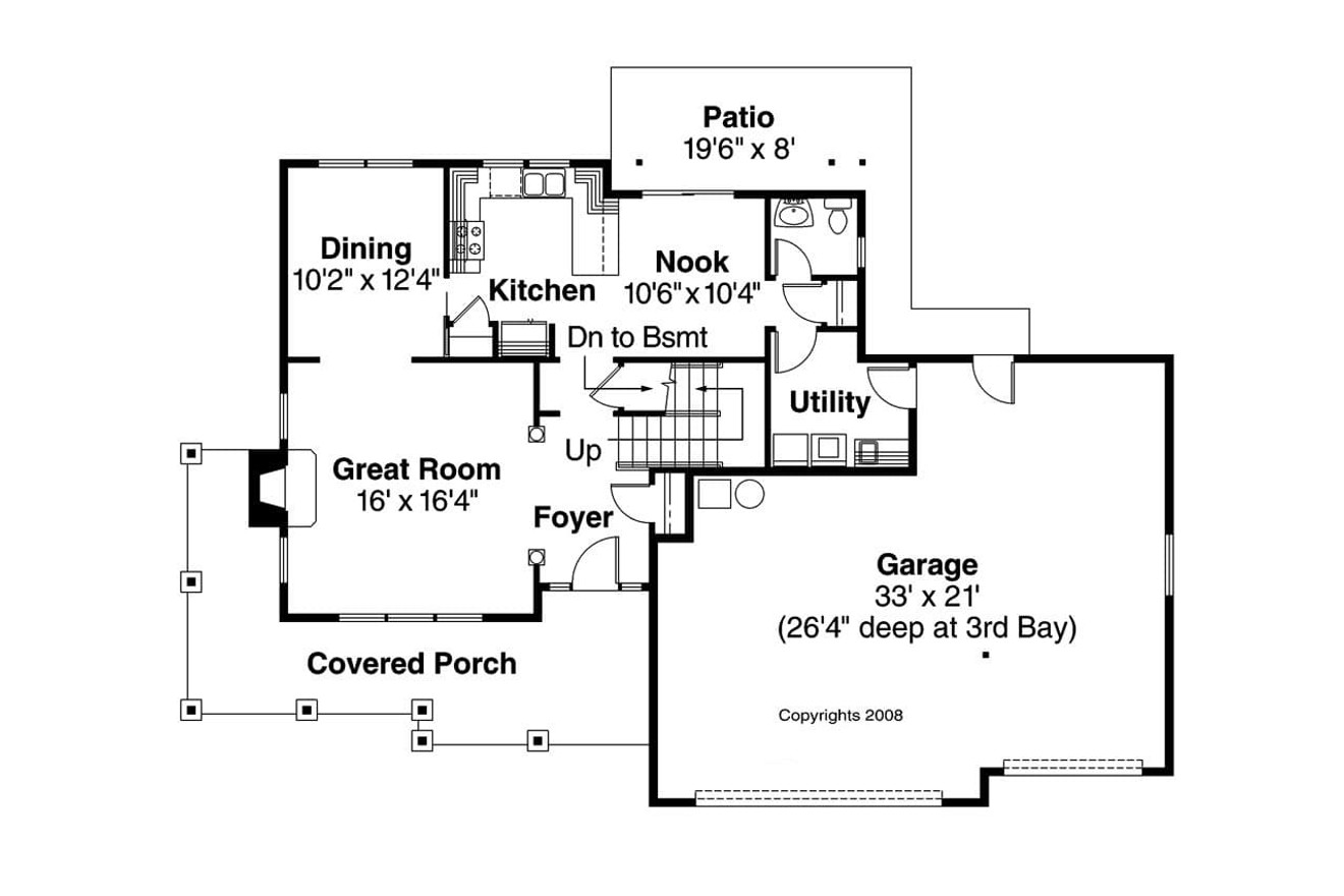 Country House Plan - Arundel 30-200 - 1st Floor Plan 