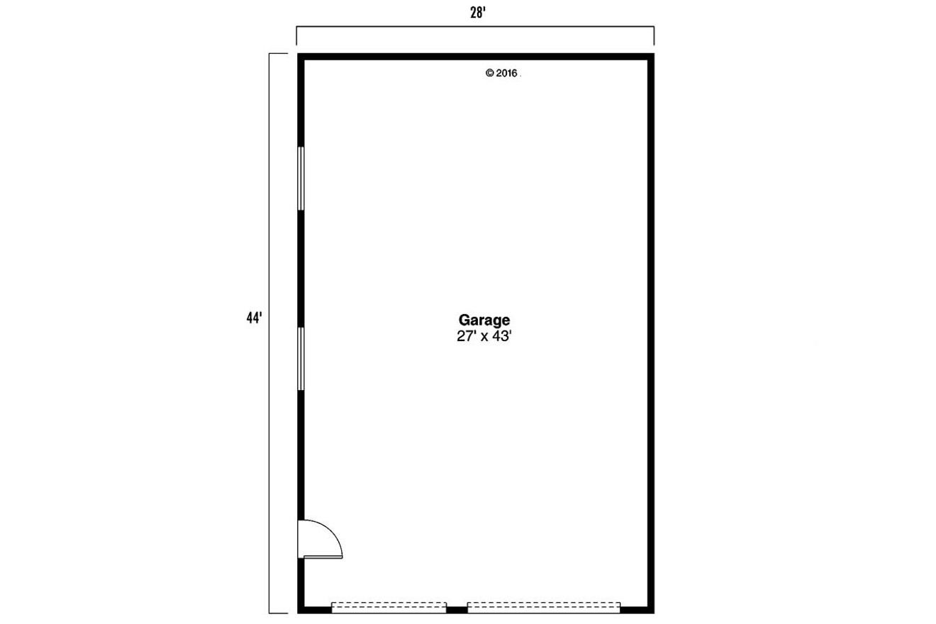 Traditional House Plan - Garage 20-093 - 1st Floor Plan 