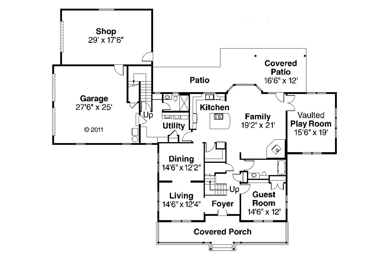 Country House Plan - Ambrosia 30-752 - 1st Floor Plan 