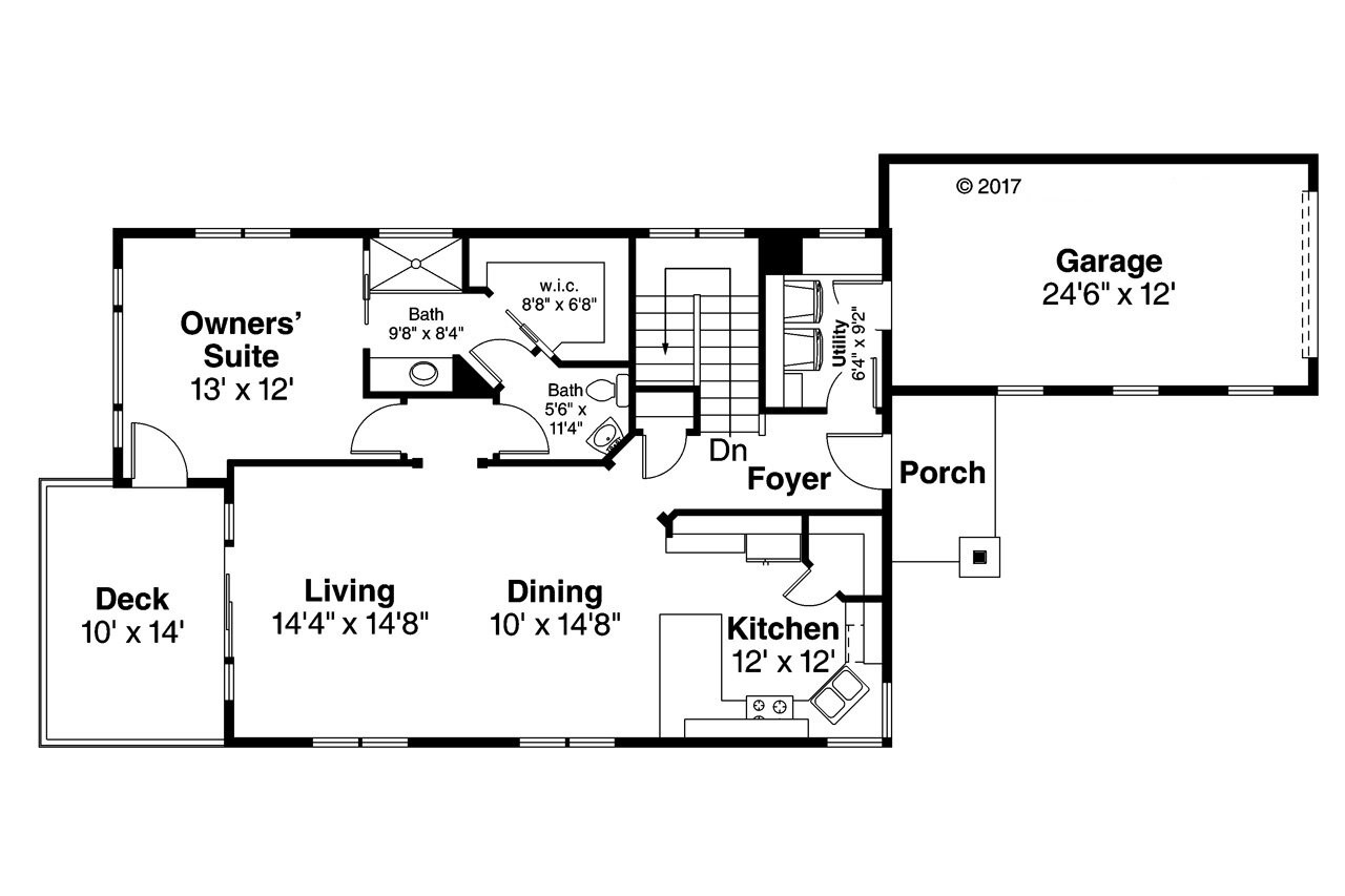 Country House Plan - Creekside 31-067 - 1st Floor Plan 