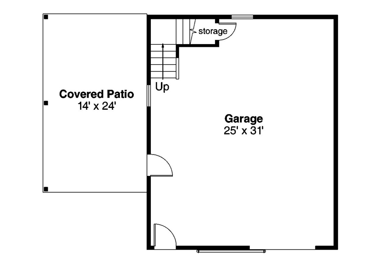 Country House Plan - Garage 20-210 - 1st Floor Plan 