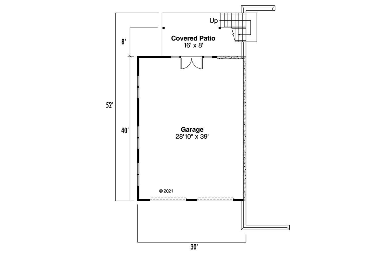 Craftsman House Plan - 20-115 - 1st Floor Plan 