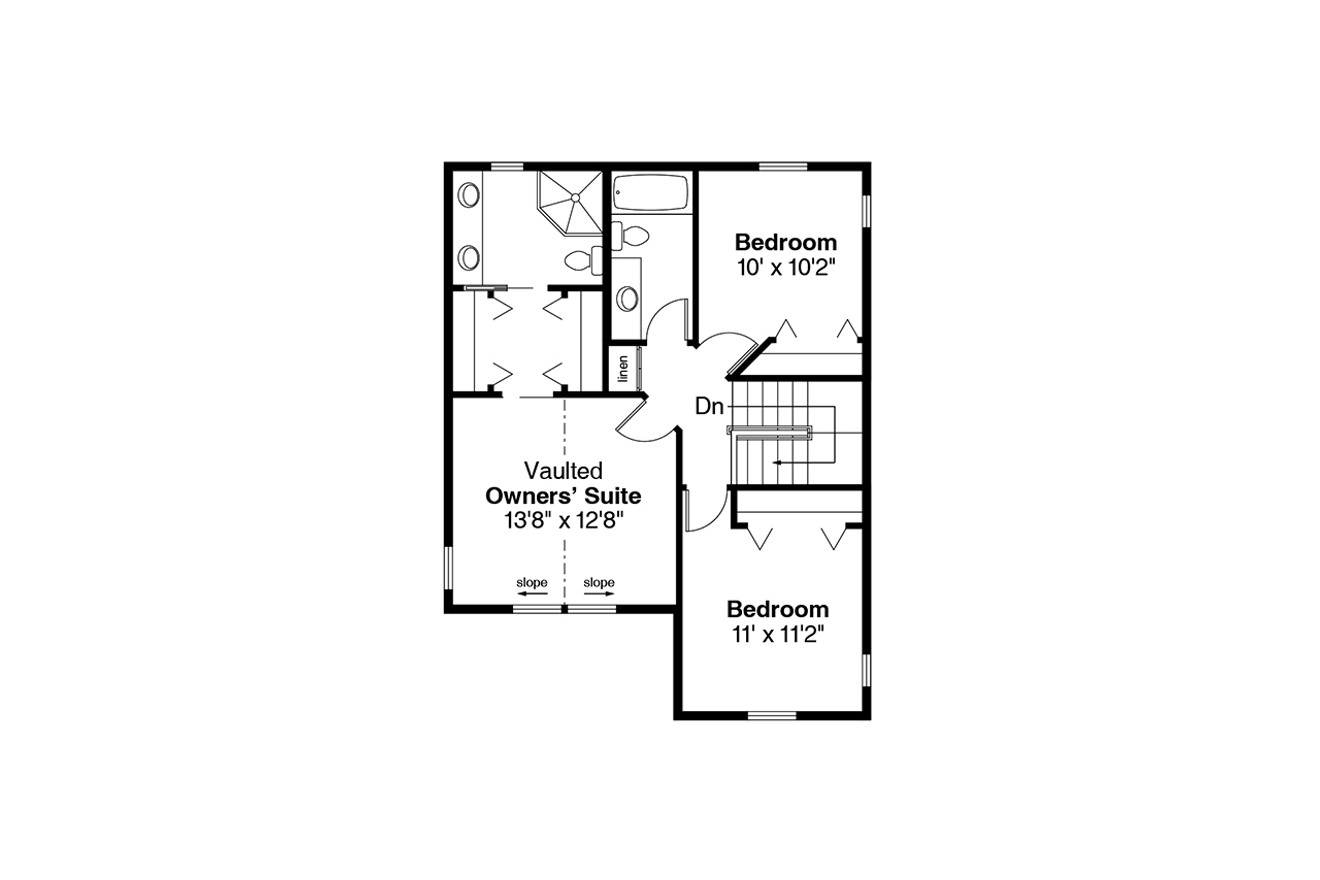 Secondary Image - Farmhouse House Plan - Newburg 10-138 - 2nd Floor Plan 