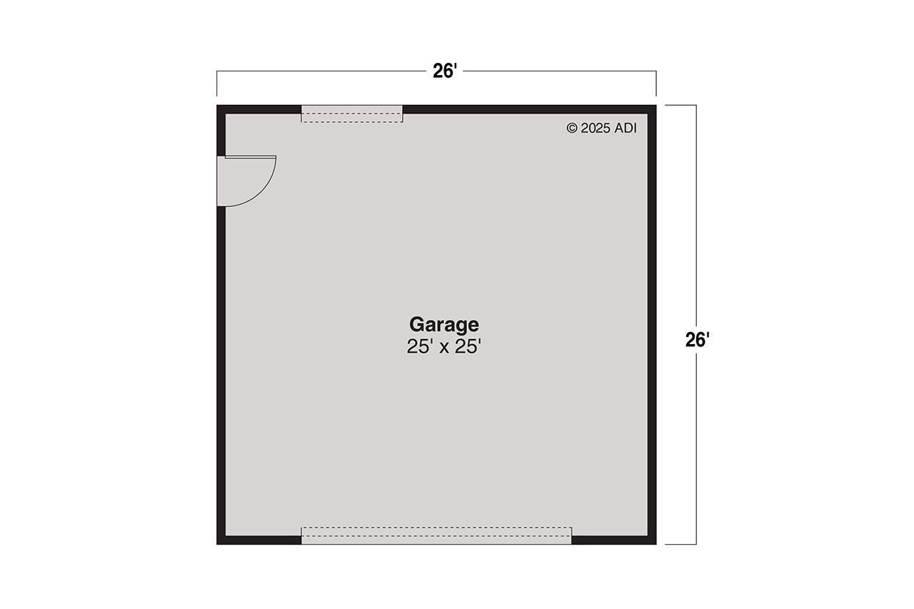 Traditional House Plan - Garage 20-140 - 1st Floor Plan 