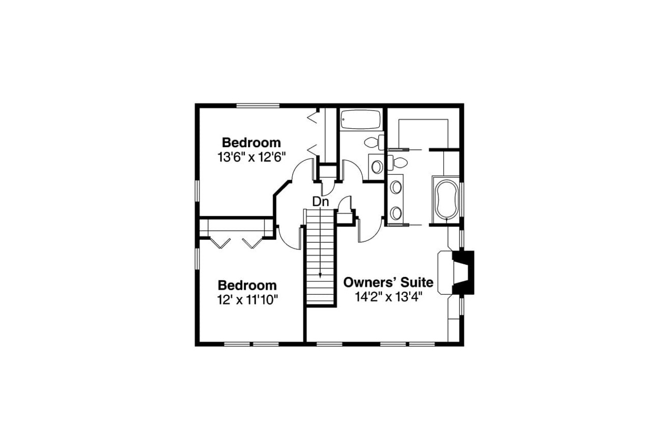 Secondary Image - Country House Plan - Pine Hill 30-791 - 2nd Floor Plan 