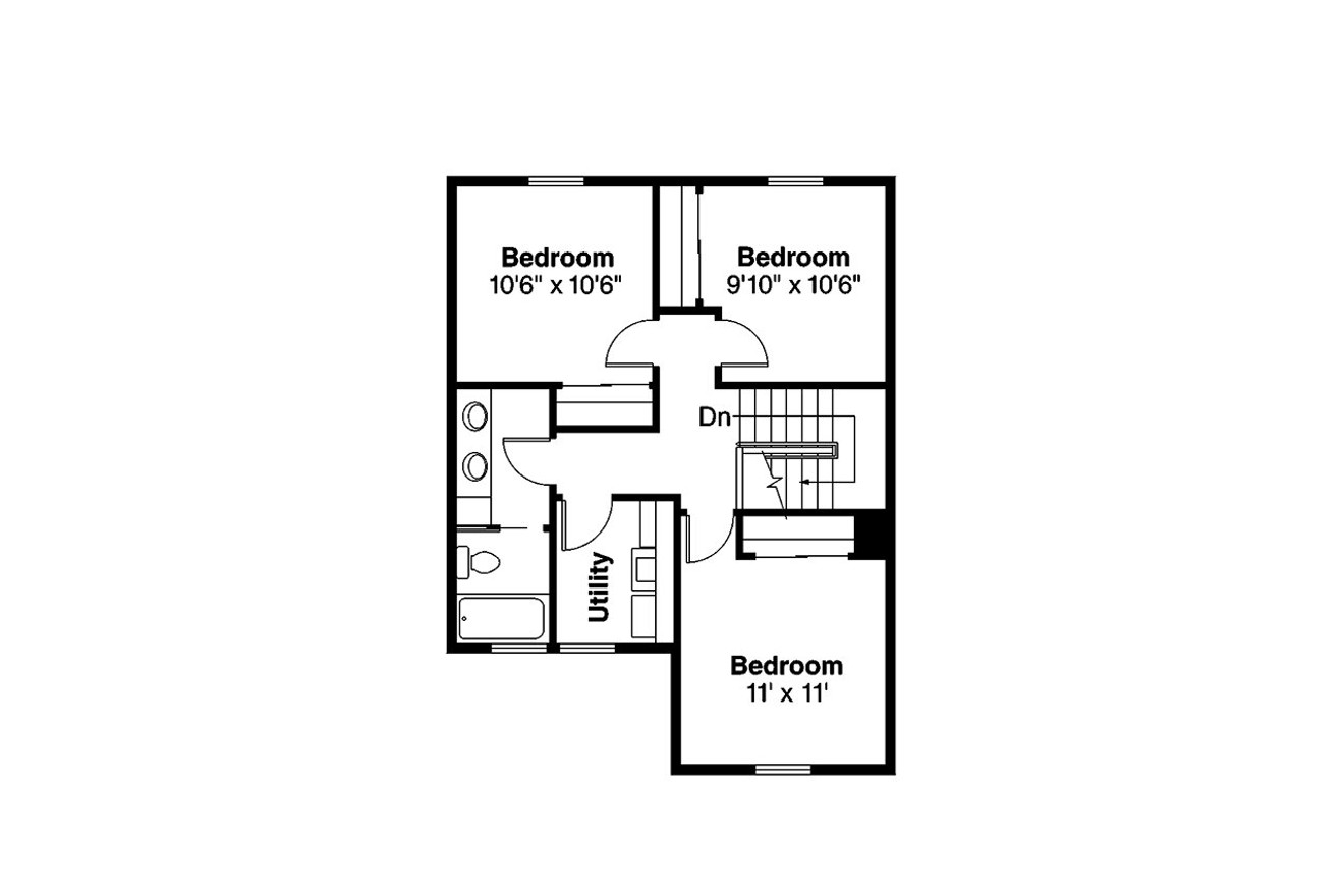 Secondary Image - Country House Plan - Abbot 10-075 - 2nd Floor Plan 