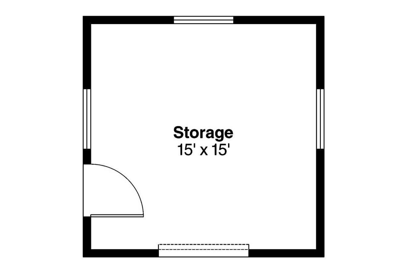 Traditional House Plan - Storage Shed 20-031 - 1st Floor Plan 