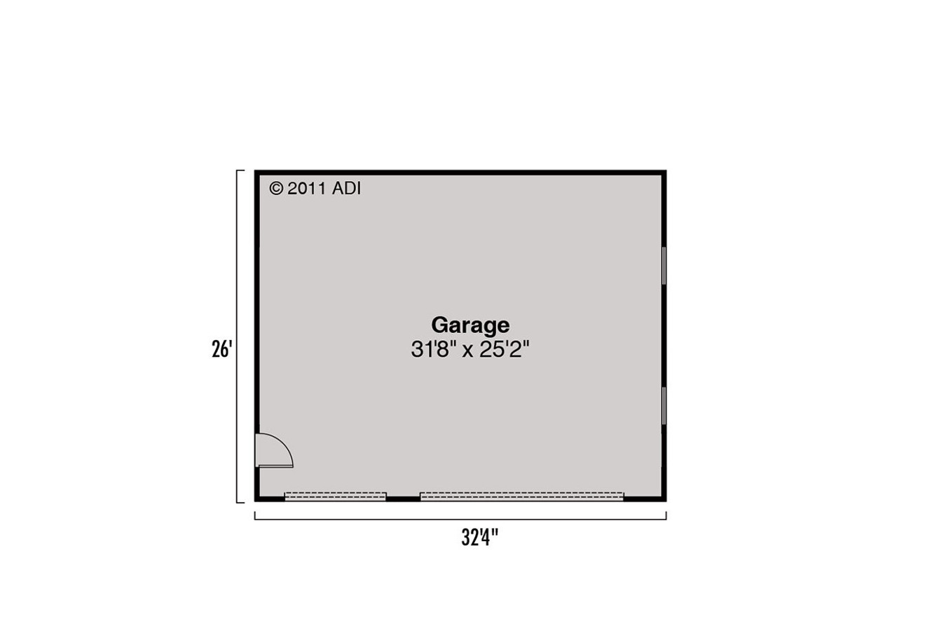 Shingle-Style House Plan - Garage 20-017 - 1st Floor Plan 
