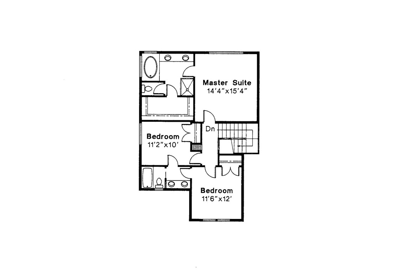 Secondary Image - Southwest House Plan - Augusta 30-082 - 2nd Floor Plan 