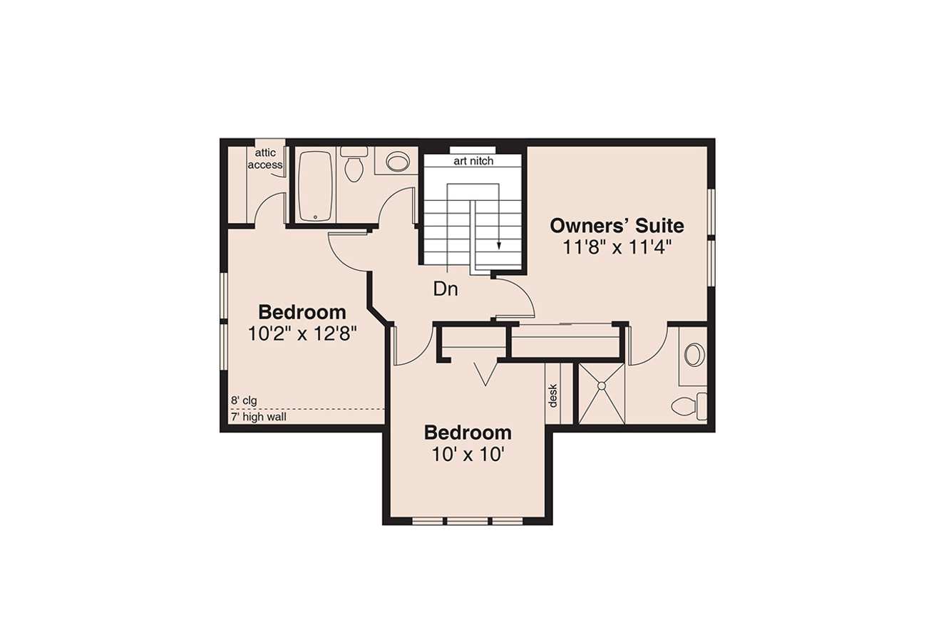 Craftsman House Plan - Dickinson 30-081 - 2nd Floor Plan 