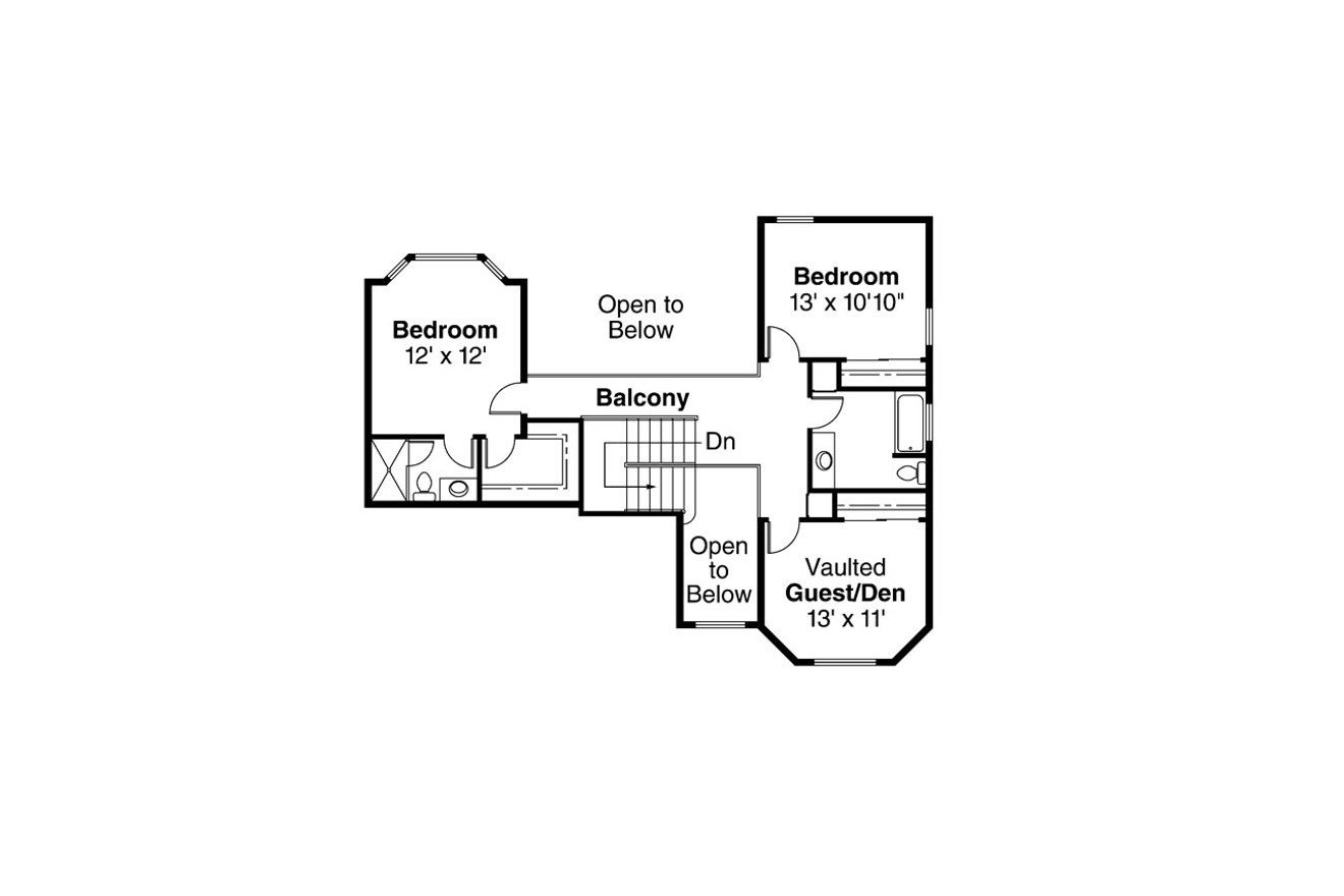 Secondary Image - Country House Plan - Allegheny 10-204 - 2nd Floor Plan 