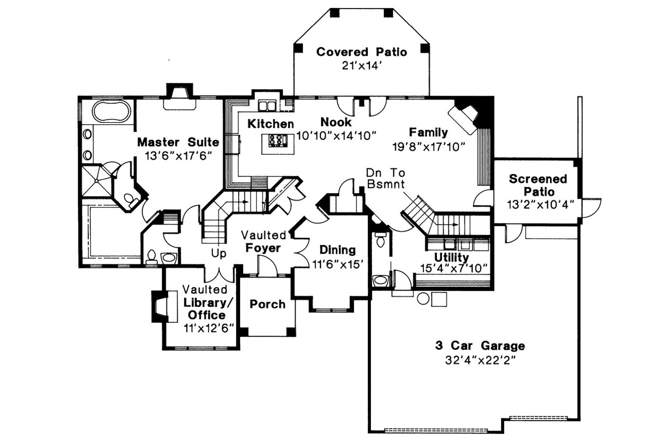 Contemporary House Plan - Providence 10-305 - 1st Floor Plan 