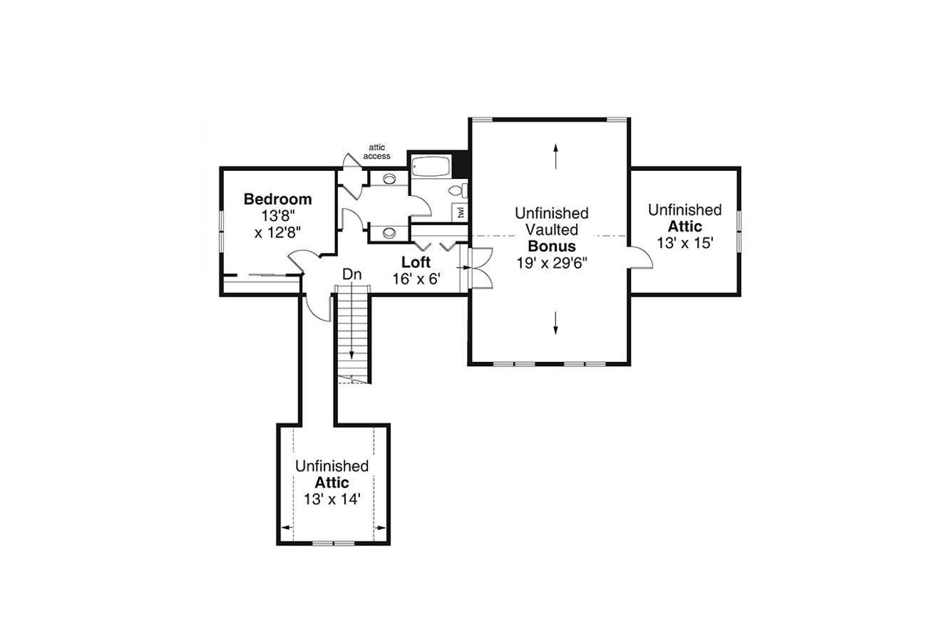 Secondary Image - Craftsman House Plan - Winterbrook 31-363 - 2nd Floor Plan 