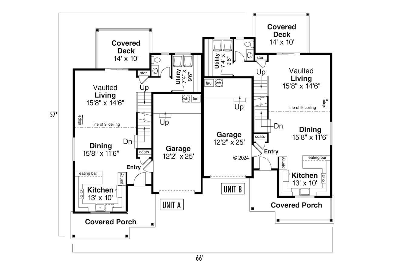 Contemporary House Plan - Whittier 60-069 - 1st Floor Plan 