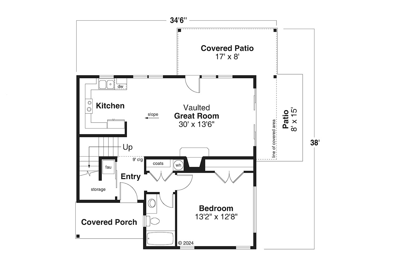 Contemporary House Plan - Shady Glen 31-390 - 1st Floor Plan 