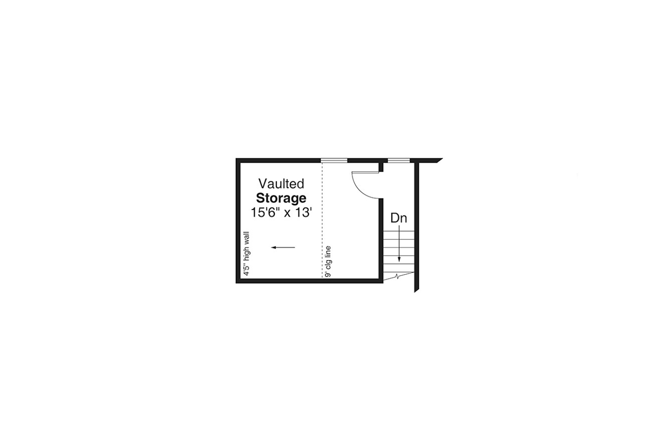 Traditional House Plan - Garage 20-579 - 2nd Floor Plan 