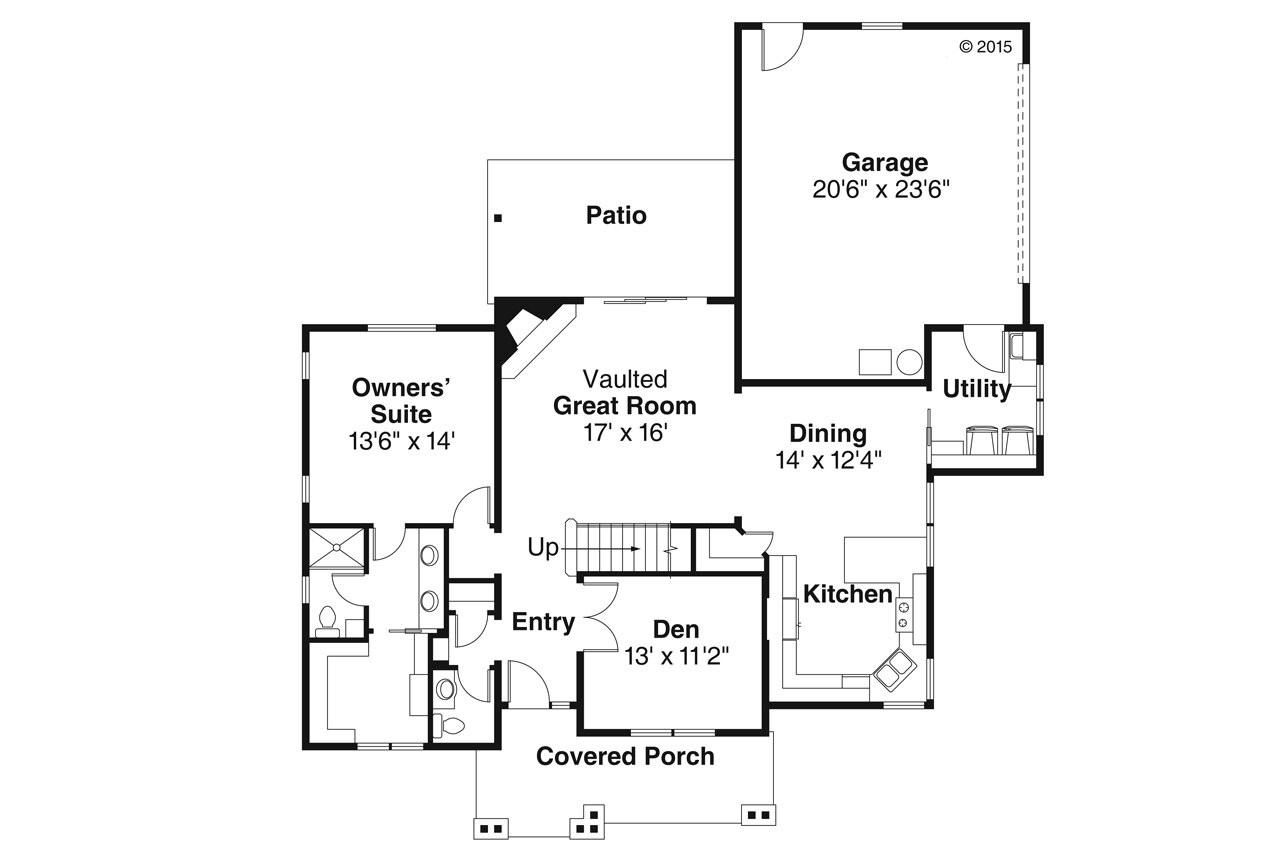 Country House Plan - Rivercrest 31-029 - 1st Floor Plan 