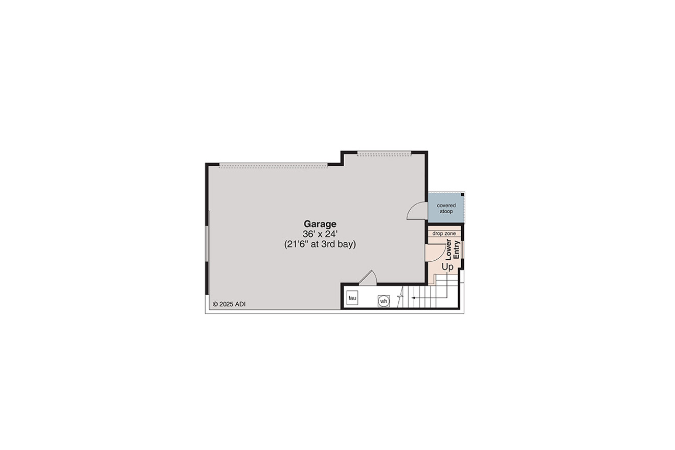 Contemporary House Plan - Millworth 31-396 - Basement Floor Plan 
