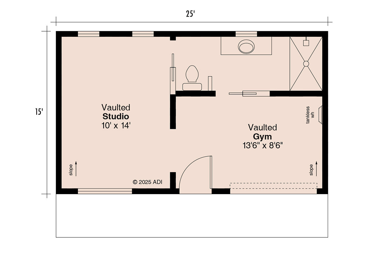 Modern House Plan - Studio 20-621 - 1st Floor Plan 