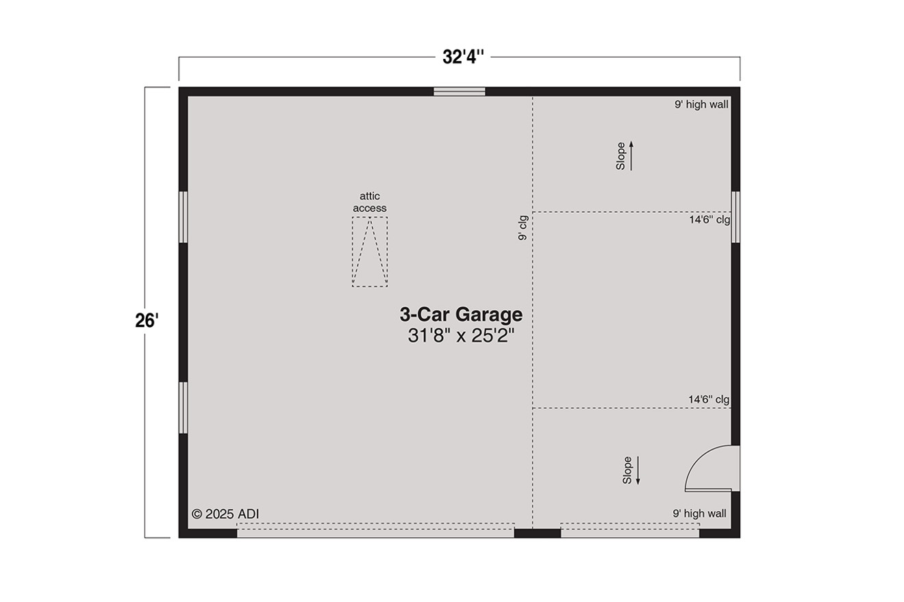 Shingle-Style House Plan - Garage 20-097 - 1st Floor Plan 