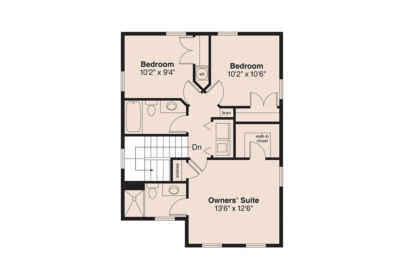 Craftsman House Plan - Easley 30-763 - 2nd Floor Plan 
