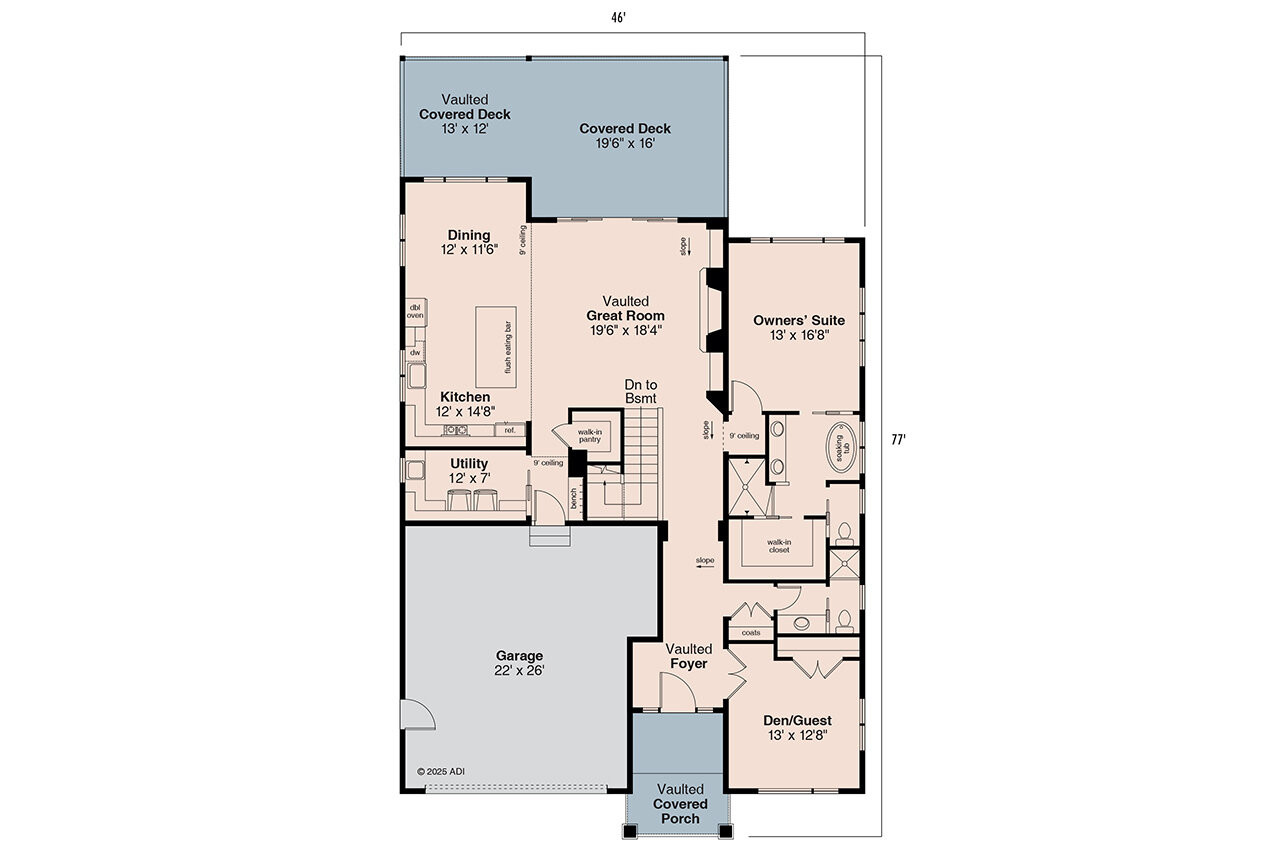 Modern House Plan - Juniper Glen 31-432 - 1st Floor Plan 