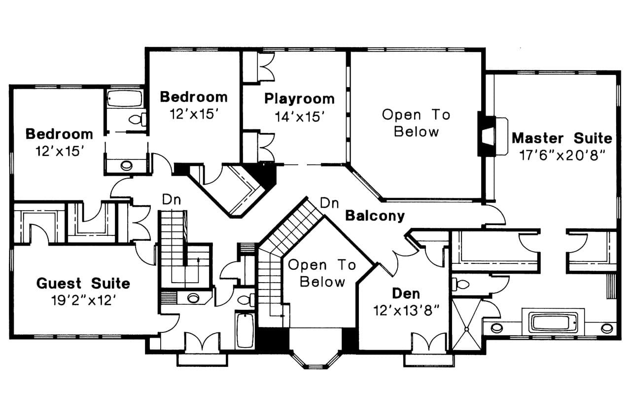 Secondary Image - Mediterranean House Plan - Moderna 30-069 - 2nd Floor Plan 