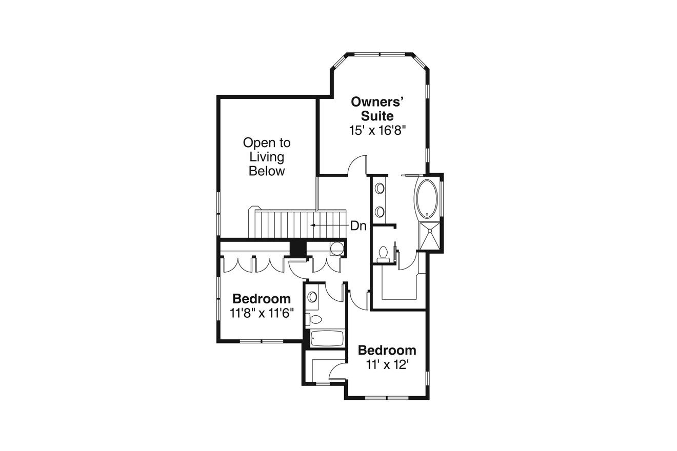 Secondary Image - Craftsman House Plan - Mapleton 30-506 - 2nd Floor Plan 