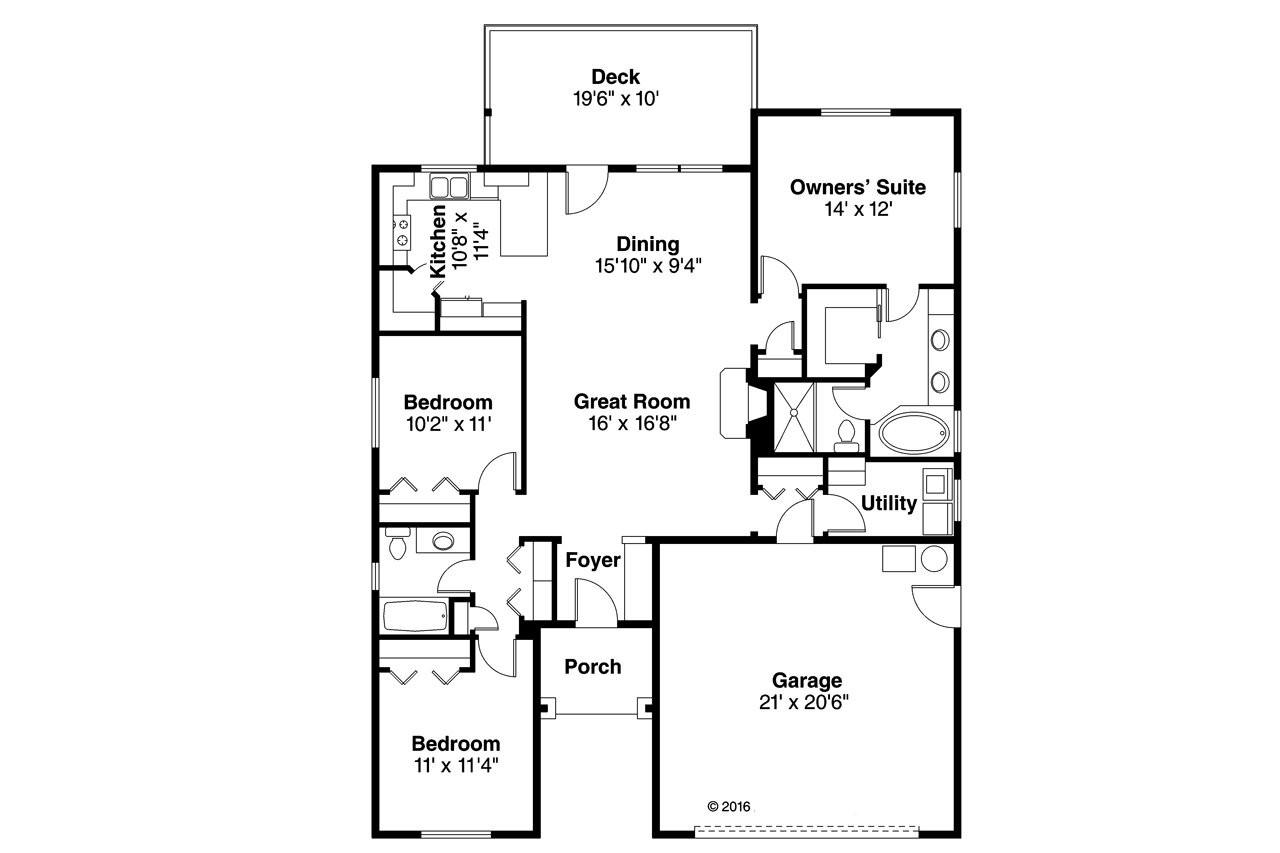 Traditional House Plan - Ferndale 31-026 - 1st Floor Plan 