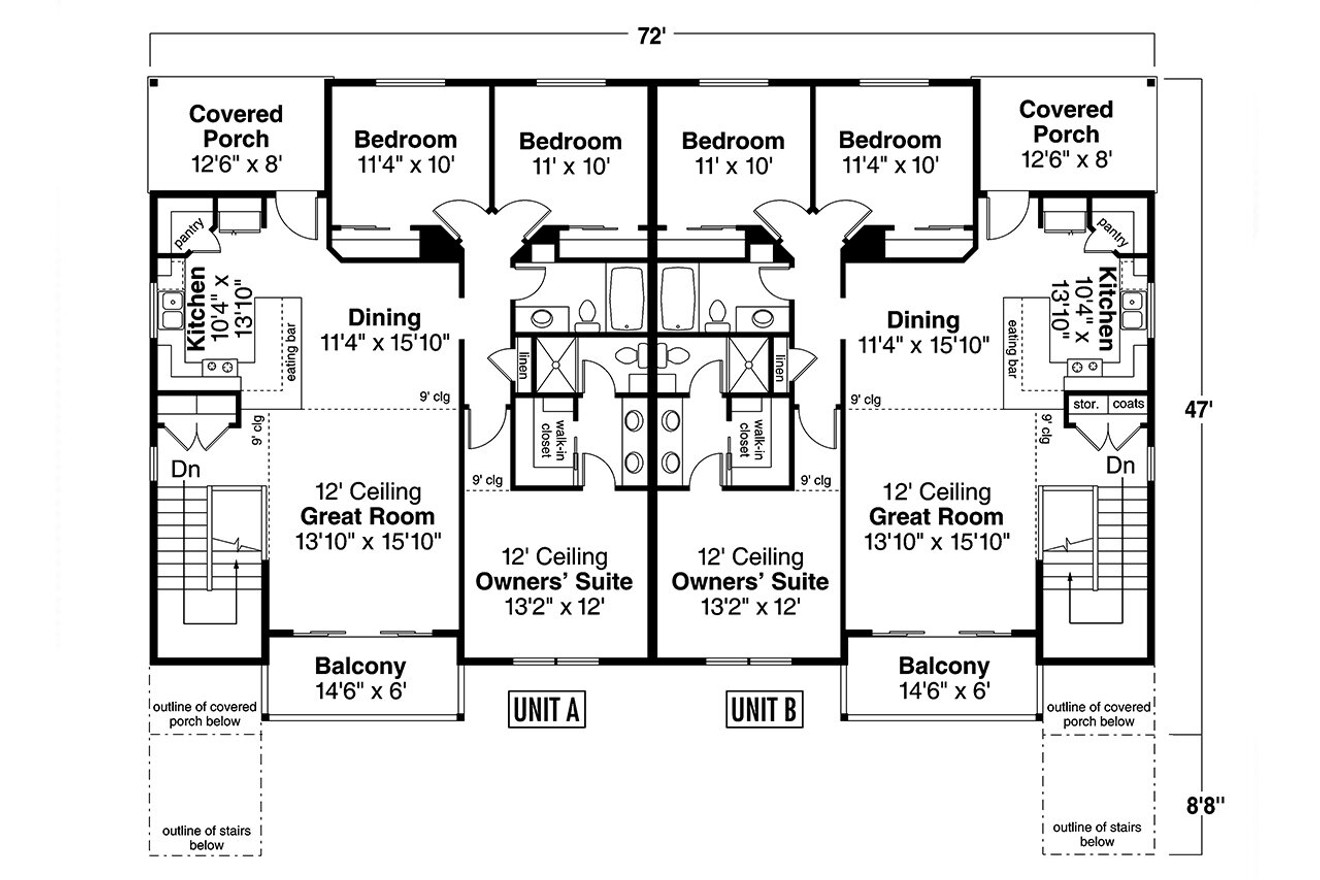 Contemporary House Plan - Ashbourne 60-063 - 1st Floor Plan 