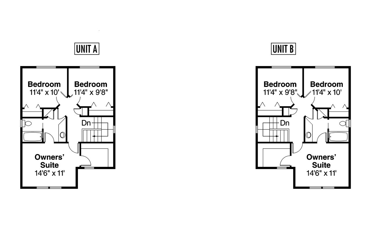 Secondary Image - Craftsman House Plan - Kentland 60-015 - 2nd Floor Plan 