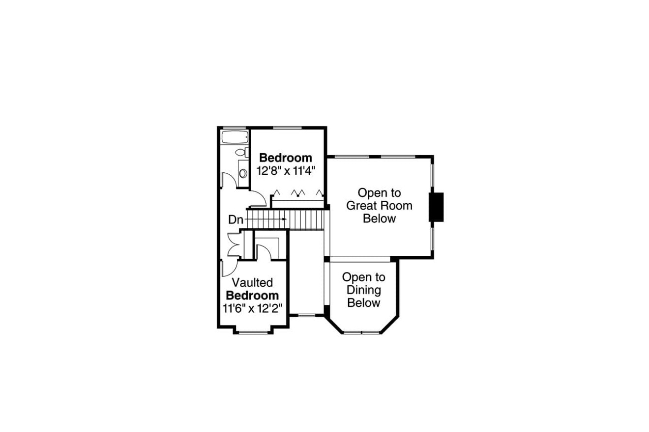 Secondary Image - Country House Plan - Charleston 10-252 - 2nd Floor Plan 