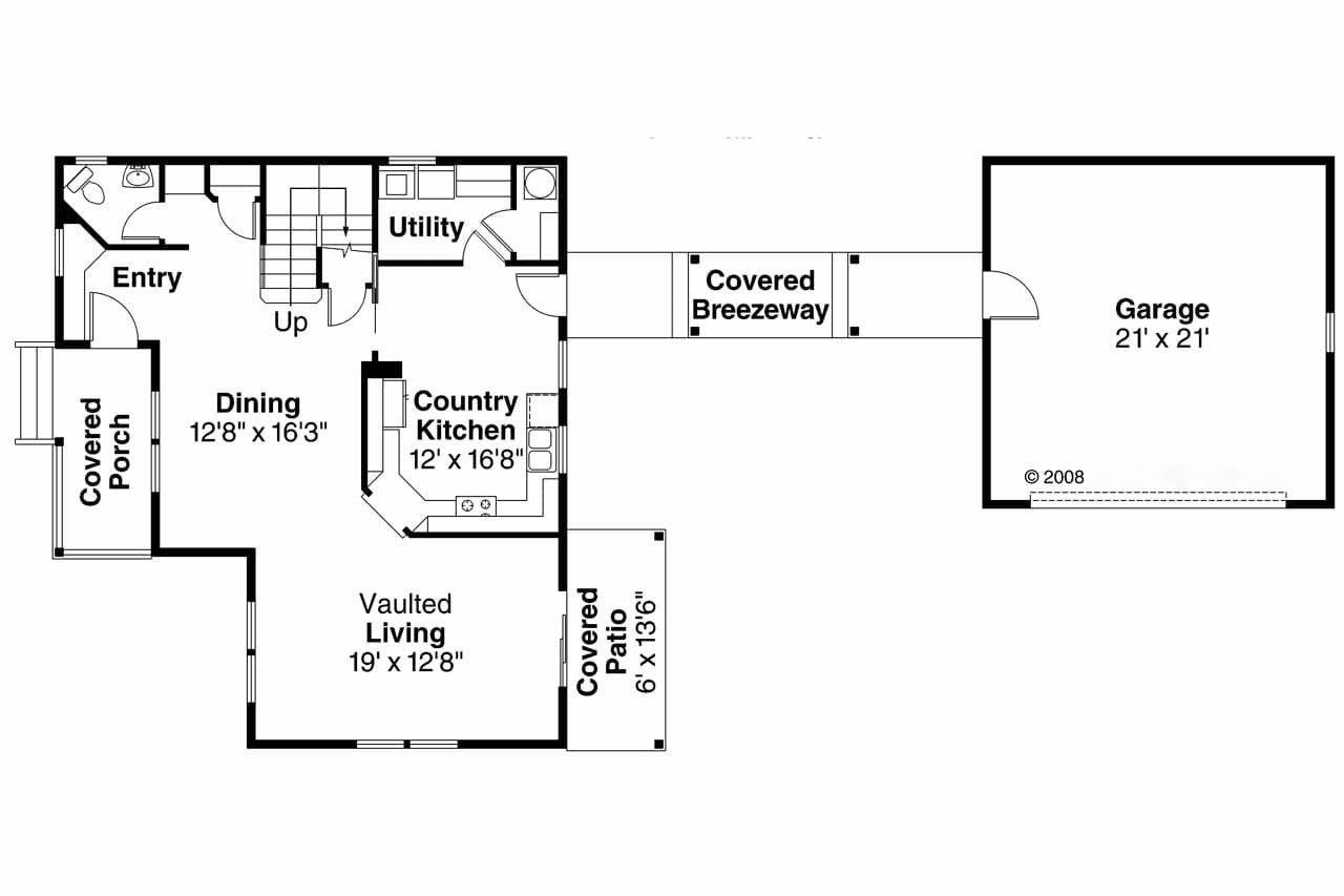 Country House Plan - Ellisville 30-588 - 1st Floor Plan 