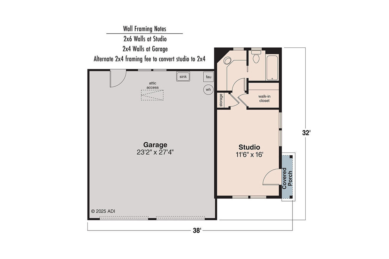 Traditional House Plan - 20-035 - 1st Floor Plan 