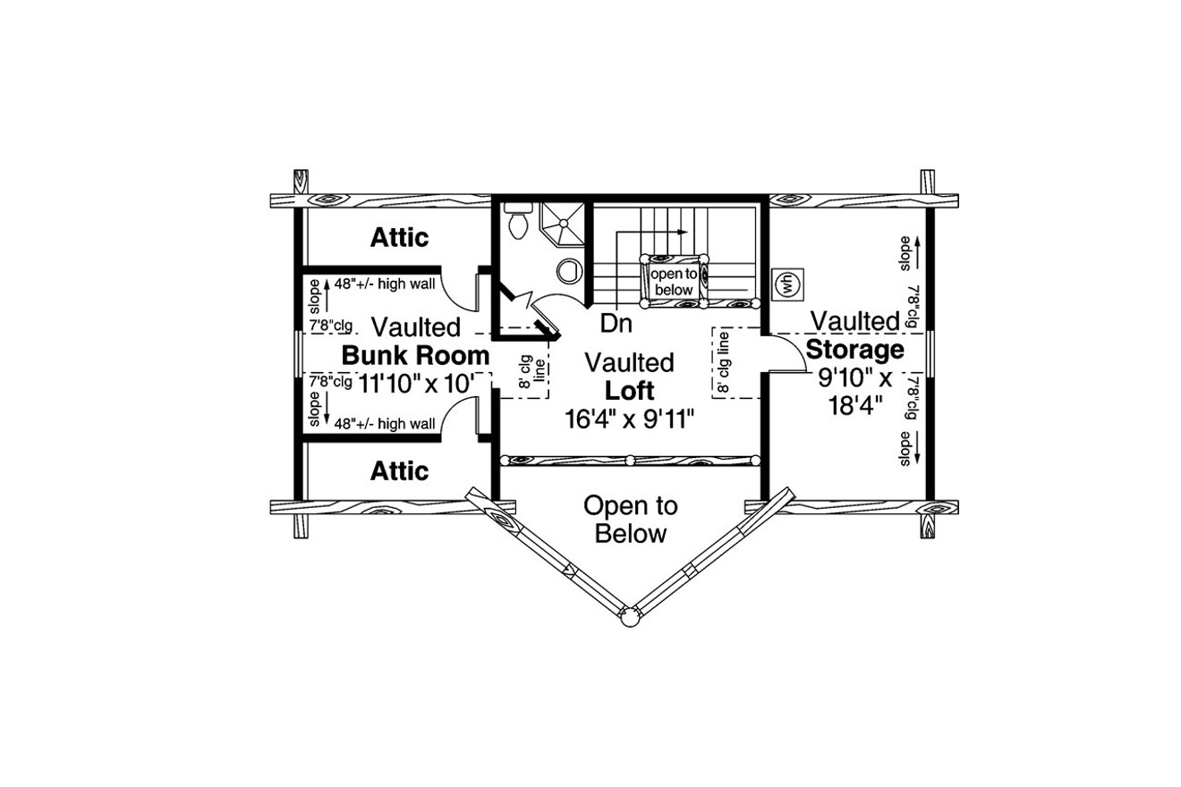 A-Frame House Plan - Chinook 30-011 - 2nd Floor Plan 