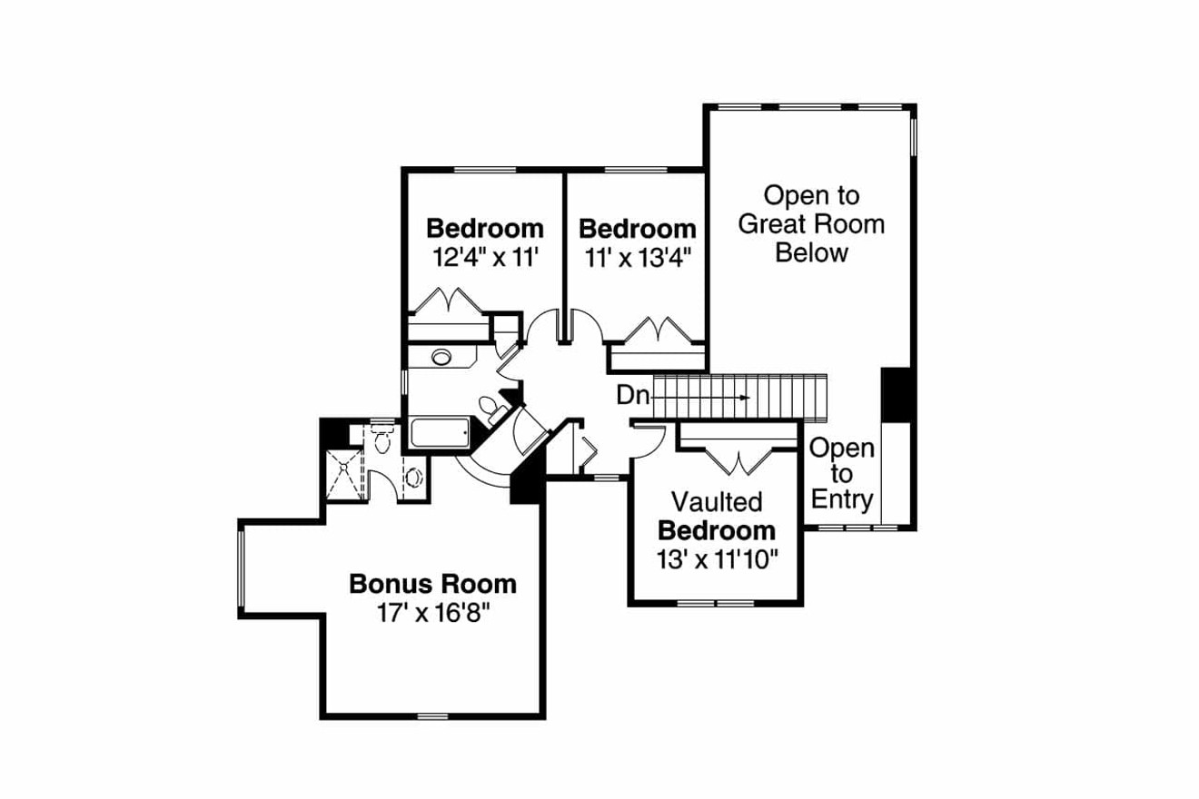 Secondary Image - Cottage House Plan - Briarwood 30-690 - 2nd Floor Plan 