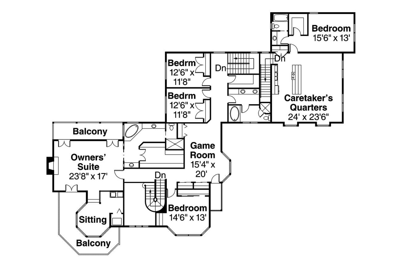 Secondary Image - Victorian House Plan - Victorian 10-027 - 2nd Floor Plan 