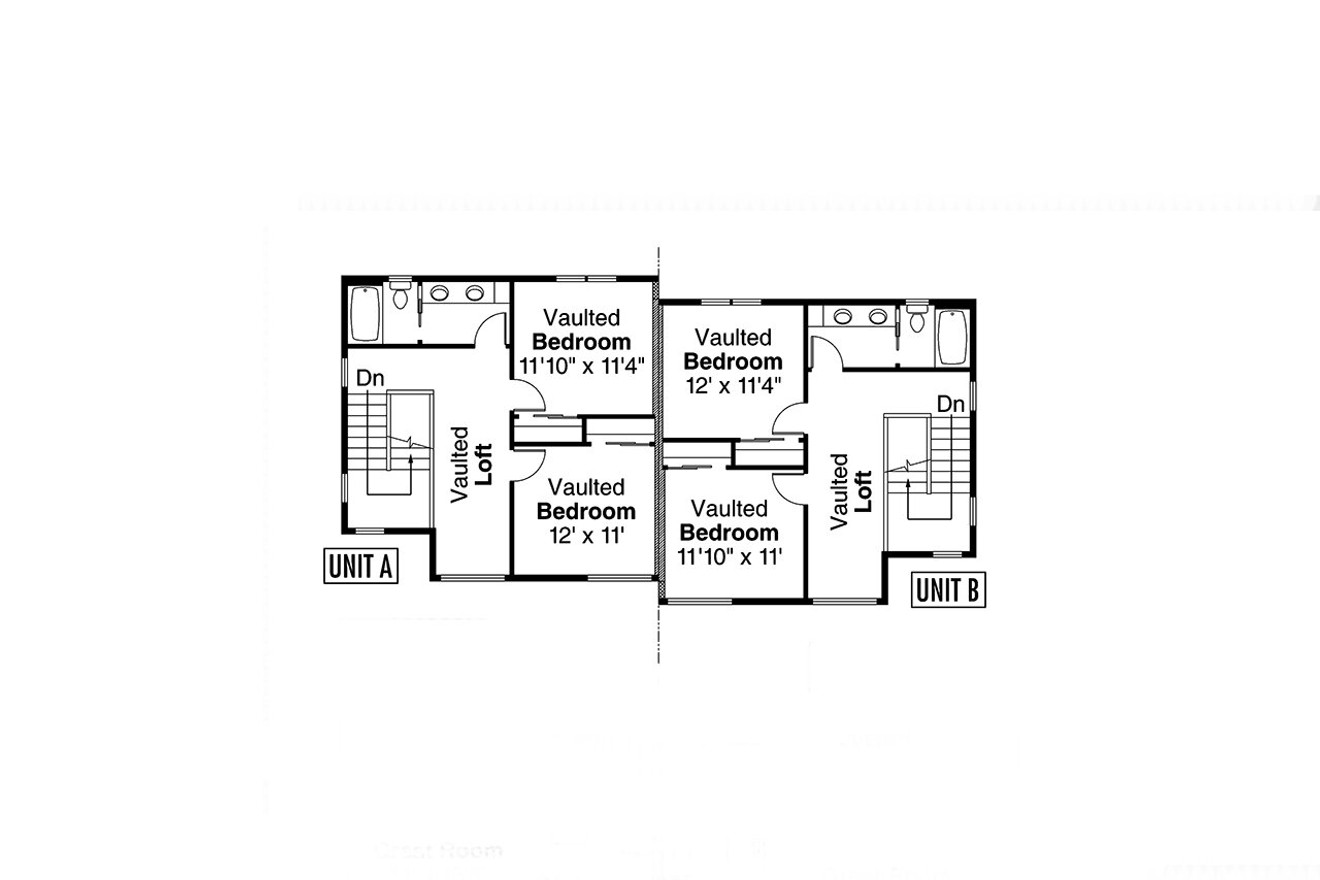 Secondary Image - Modern House Plan - Wellington 60-066 - 2nd Floor Plan 