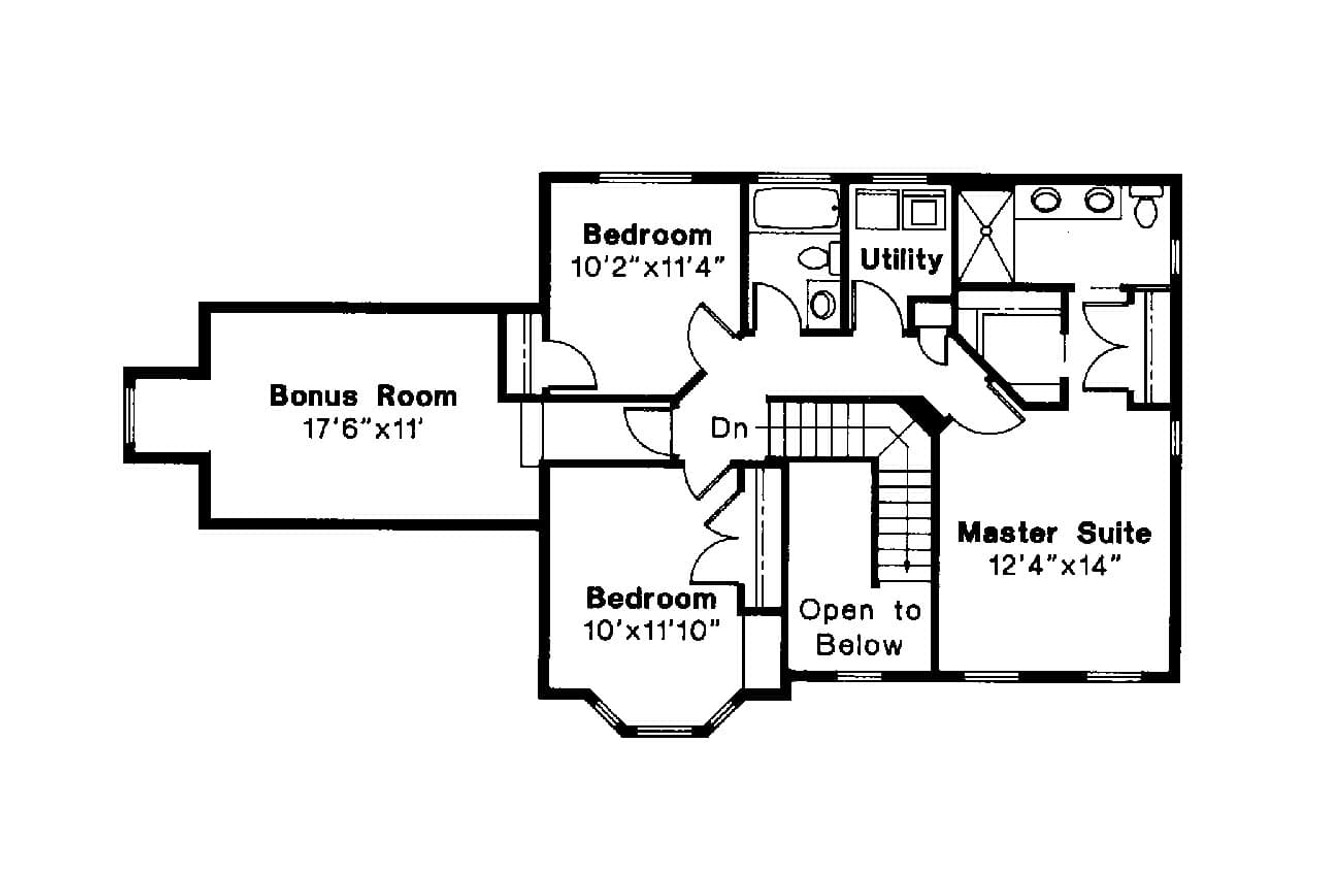 Secondary Image - Country House Plan - Sedgewicke 30-094 - 2nd Floor Plan 