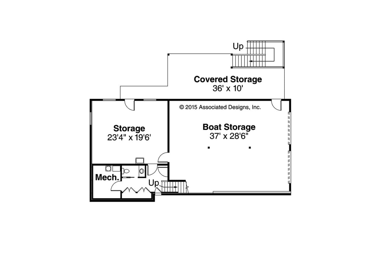 Craftsman House Plan - Berkshire 30-995 - Basement Floor Plan 