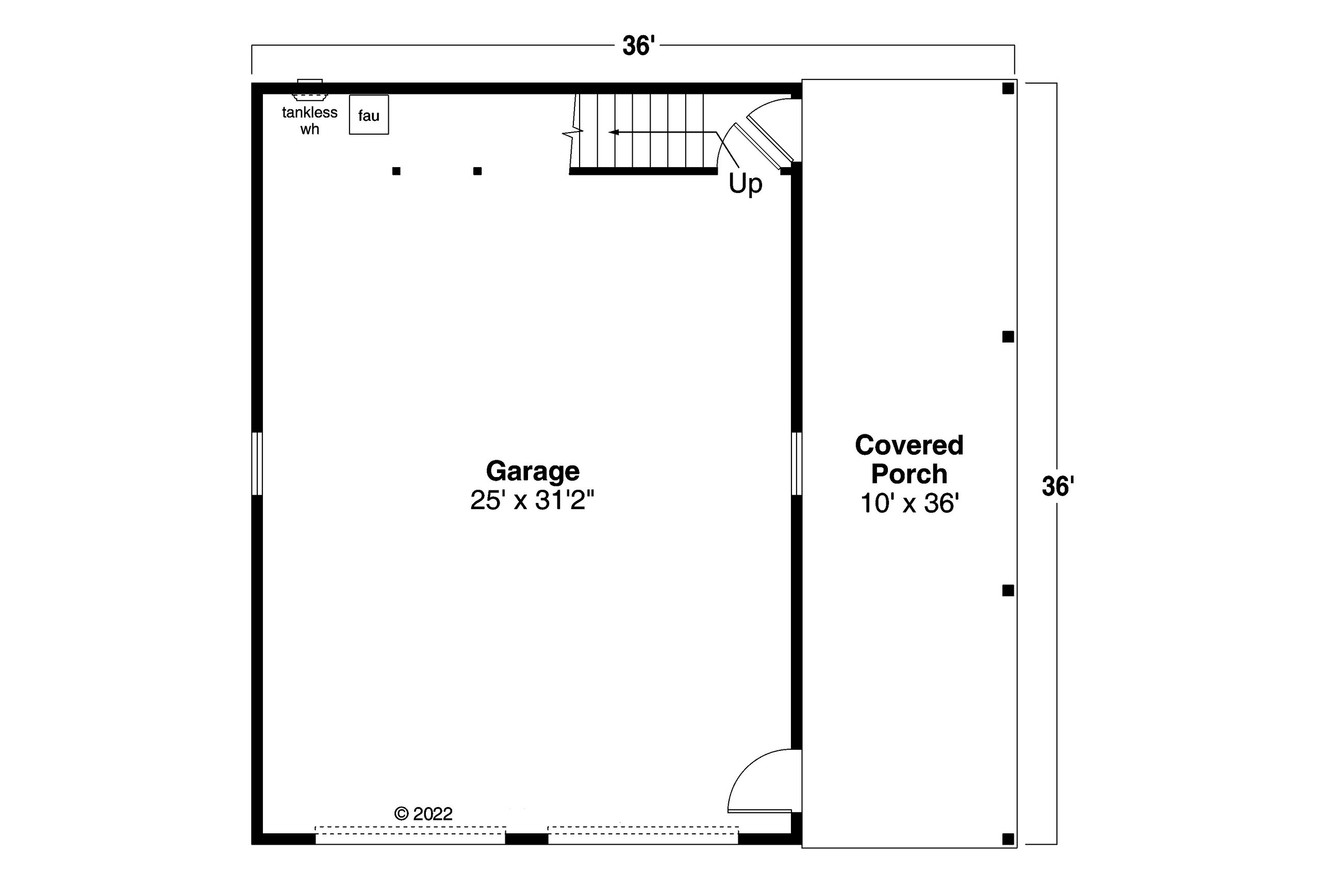 Country House Plan - 20-458 - 1st Floor Plan 