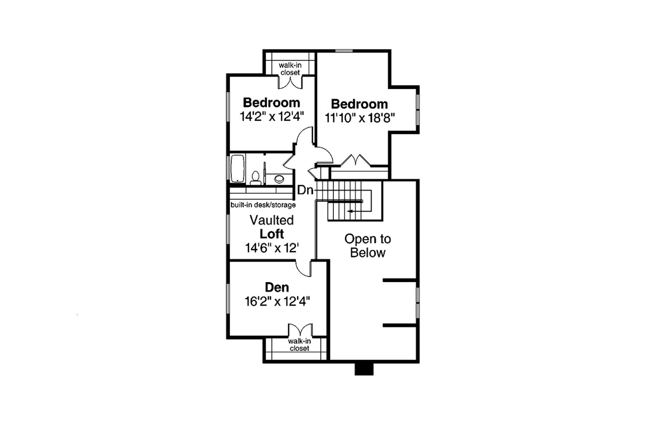 Secondary Image - Lodge Style House Plan - Elkton 30-704 - 2nd Floor Plan 