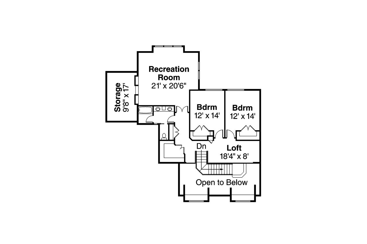 Secondary Image - Traditional House Plan - Monticello 30-734 - 2nd Floor Plan 